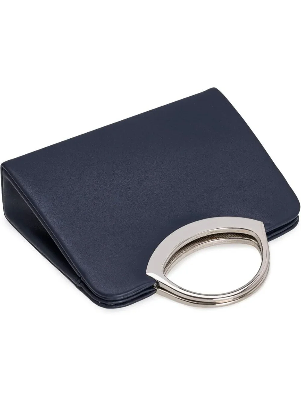 👜Women's Navy Small Dressy Handbag Evening Bag Circle Handle Elegant Purse